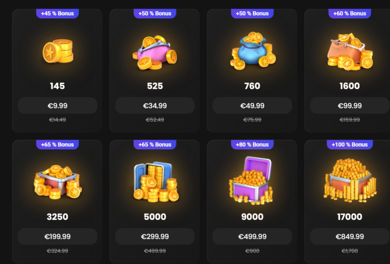 Pacchetti di token Candy AI da 145 token a 9,99 euro fino a 17.000 token a 849,99 euro