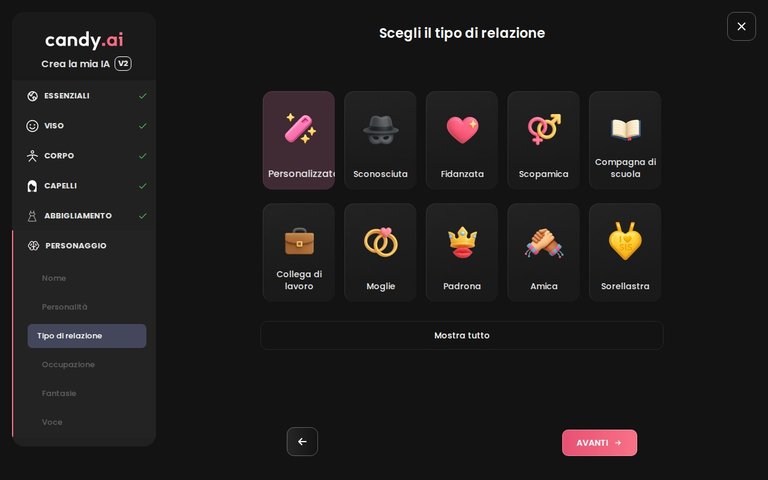 Builder di Candy AI, professione e relazione