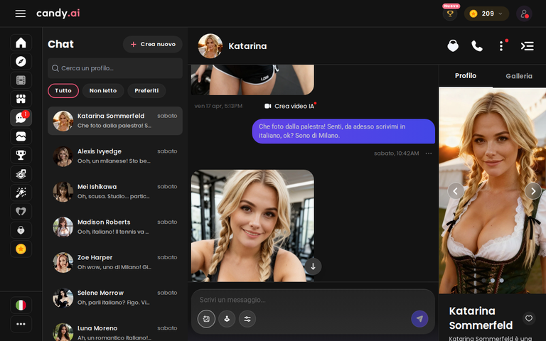 Funzione telefono di Candy AI