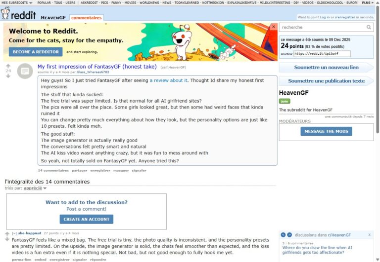 Thread Reddit r HeavenGF My first impression of FantasyGF
