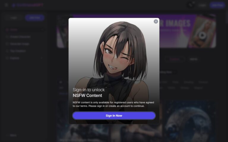 Age gate NSFW su GirlfriendGPT